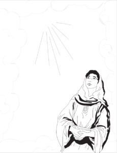 御使いのお告げを聞くマリア